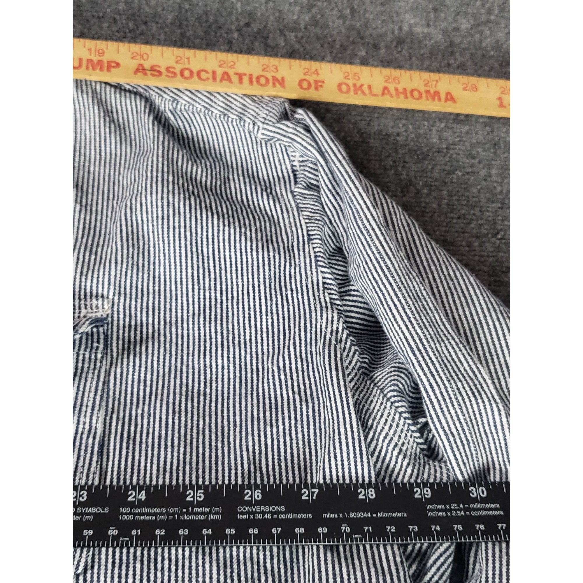 FiveBrother Five Brother Railroad Striped Button Up Shirt Men Sz 3XT Blu Size US XXL / EU 58 / 5 - 4 Thumbnail