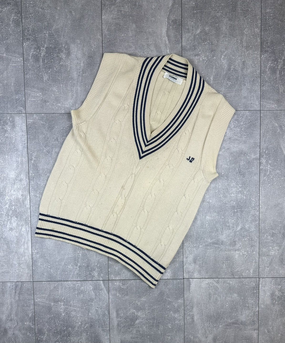 Jil Sander Jil Sander Men Knitted West Sweater Luxury Small Logo Size US XL / EU 56 / 4 - 1 Thumbnail