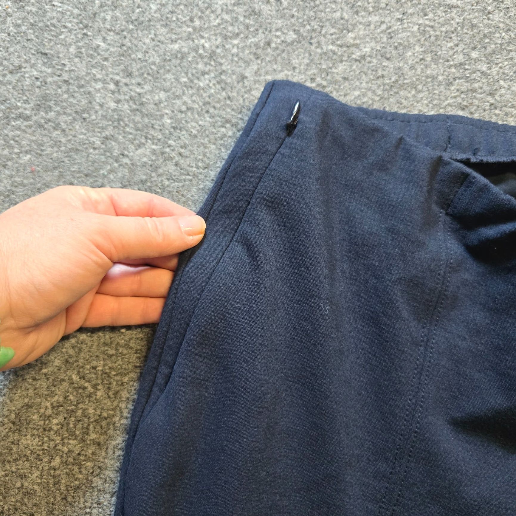 J. Jill J. Jill Pants Womens Large Blue Ponte Stretch Pull On Wide-Leg Casual Pockets Size 36" / US 14 / IT 50 - 3 Thumbnail