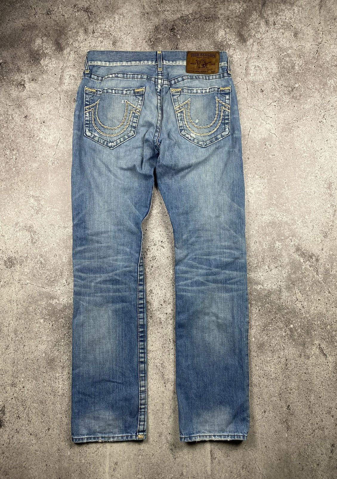 Japanese Brand × True Religion × Vintage Crazy Vintage Y2K True Religion Faded Distressed Baggy Jeans Size US 31 - 13 Thumbnail