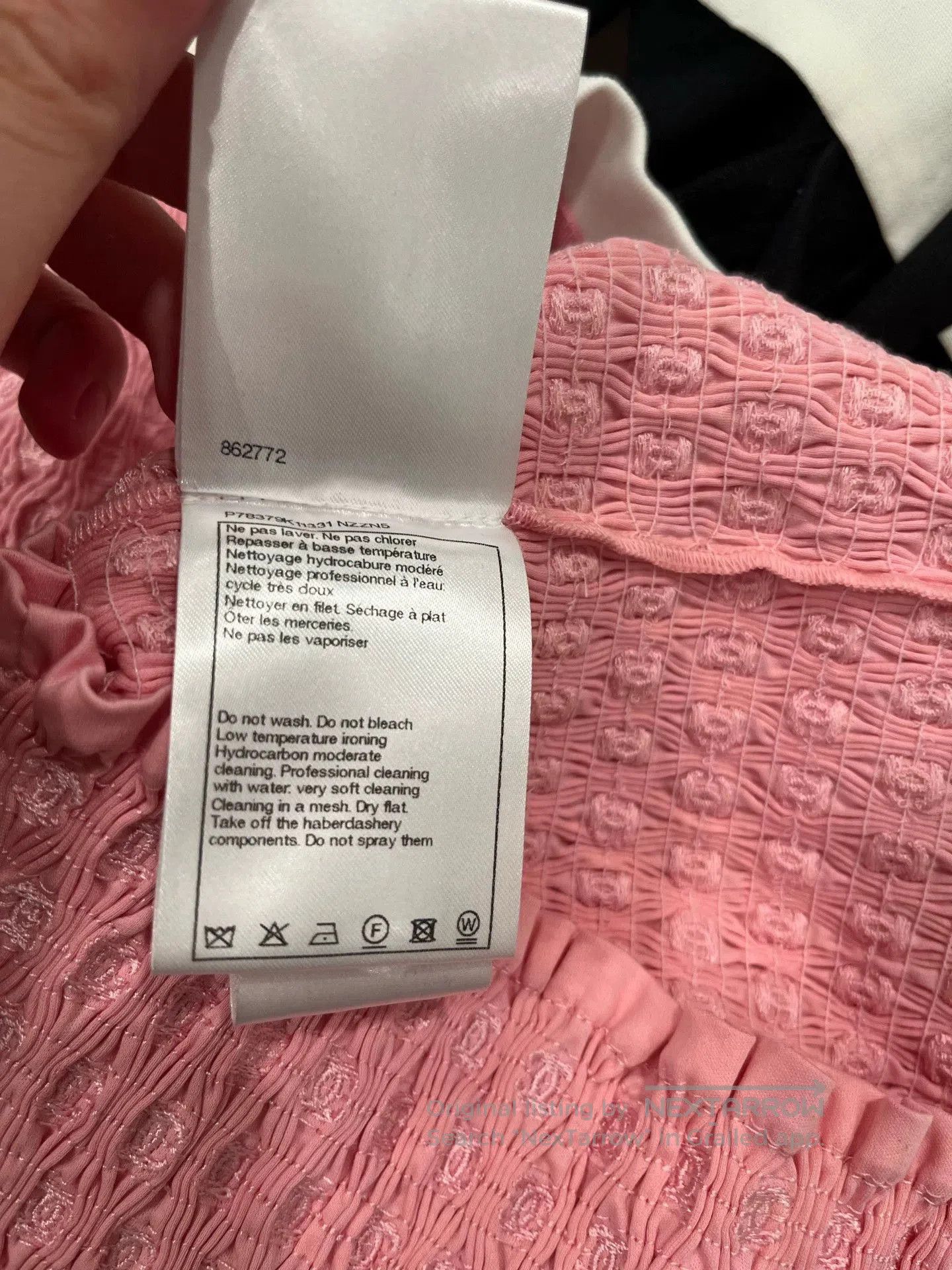 Chanel Chanel Pink Ruched Tie Short Sleeve Top. Size US XS / EU 42 / 0 - 6 Thumbnail