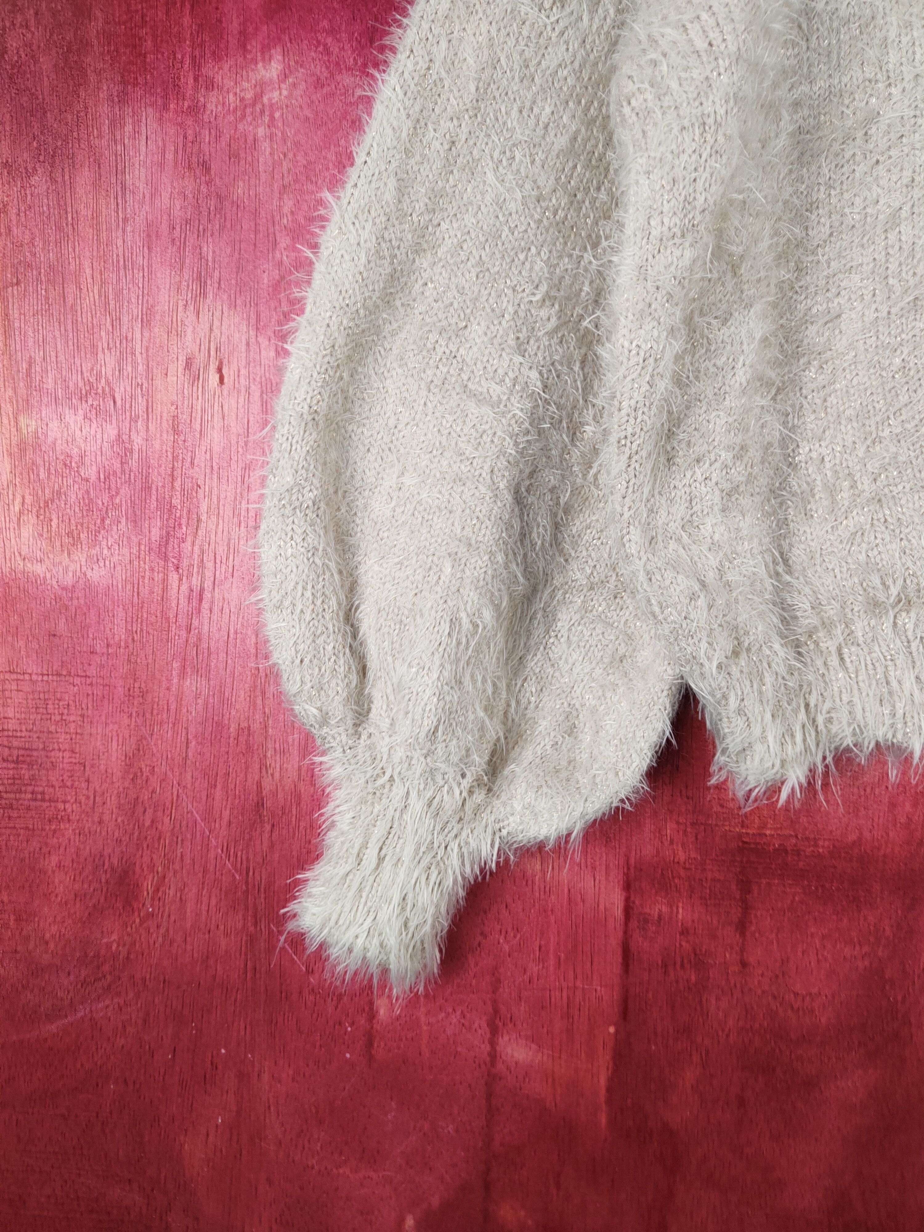 GU GU Brown Shag Shaggy Fur Mohair Knitwear #S2090 Size S / US 4 / IT 40 - 4 Thumbnail