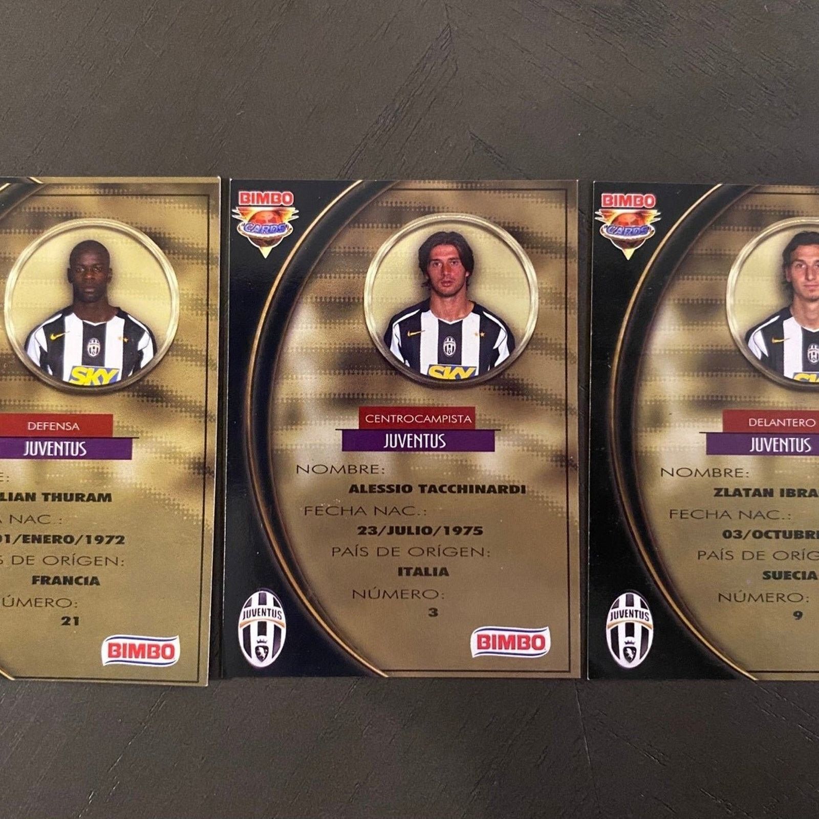 UEFA BIMBO 2005 FC Juventus 3-Card UEFA STARS Ibrahimovic, Thuram Size ONE SIZE - 2 Thumbnail