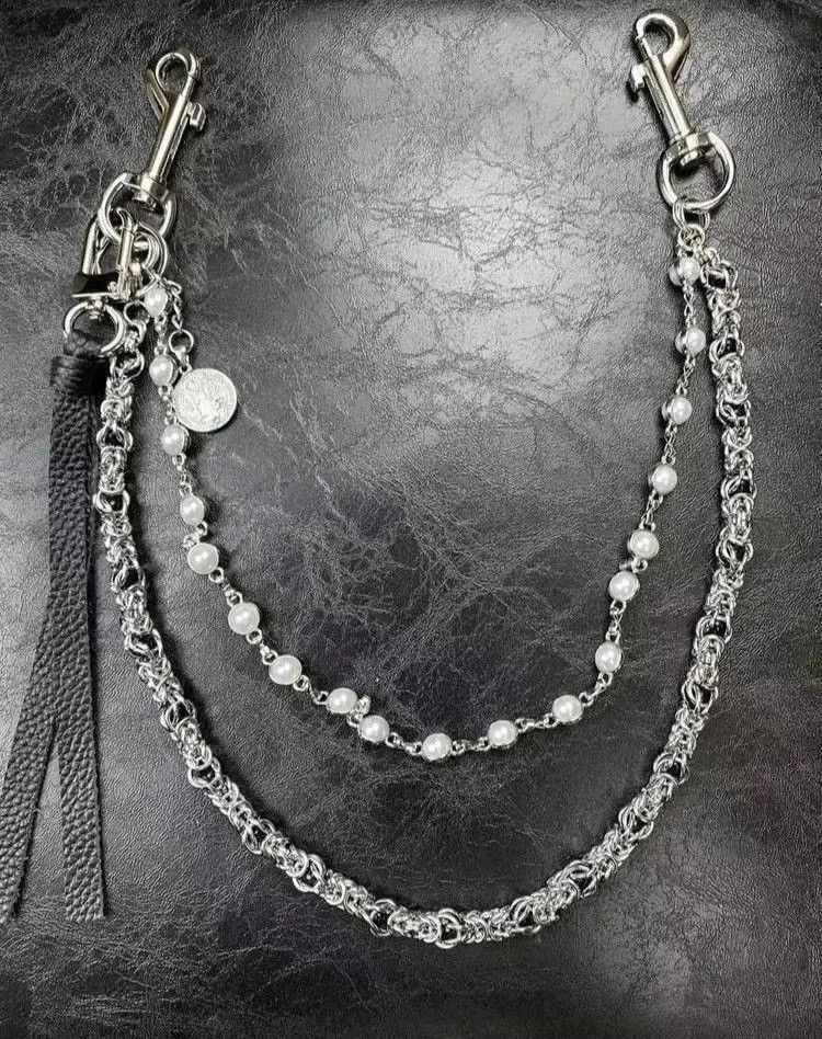 Japanese Brand 2 Layer Natural Echo Pearled Wallet Chain Size ONE SIZE - 1 Thumbnail