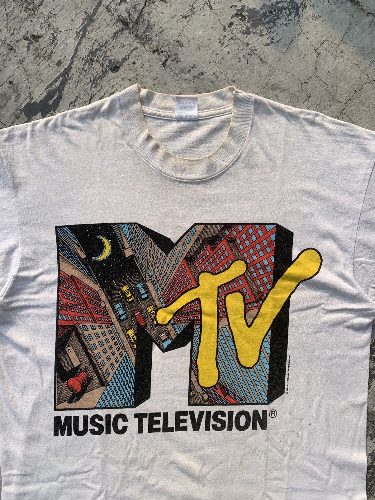 Mtv 🔥90’s🔥 Vtg Mtv New York ©️1991 T-Shirt Single Stitch Size US L / EU 52-54 / 3 - 2 Thumbnail