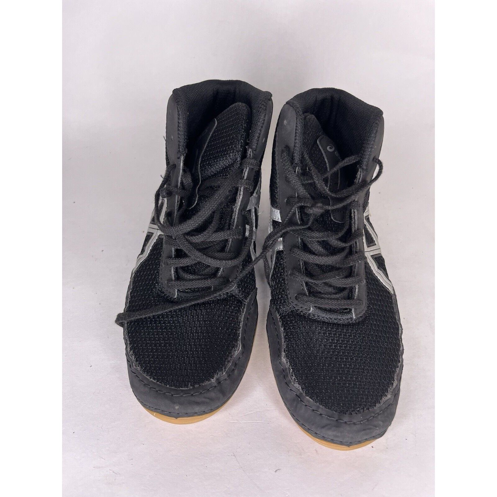 Asics Asics Black Synthetic Lace Up Athletic Wrestling Shoes Women Size US 5 / IT 35 - 2 Thumbnail