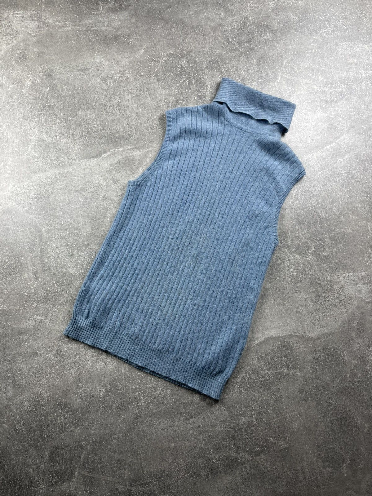 Loro Piana Loro Piana Cashmere Sleeveless Turtleneck Knit Light Blue Size L / US 10 / IT 46 - 2 Thumbnail