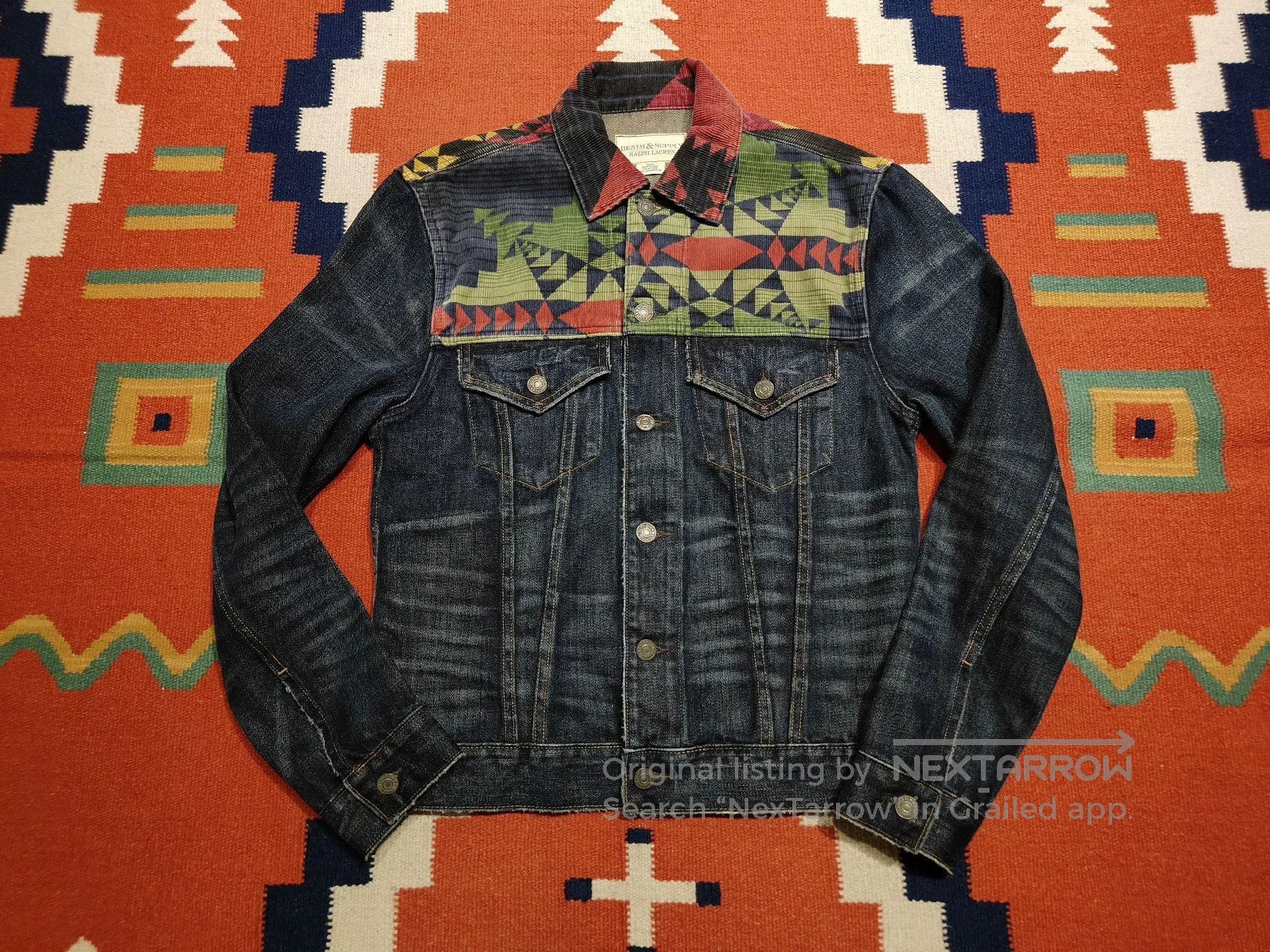 RRL Ralph Lauren Ralph Lauren RRL Southwest Patchwork Denim Jacket. Size US M / EU 48-50 / 2 - 7 Thumbnail