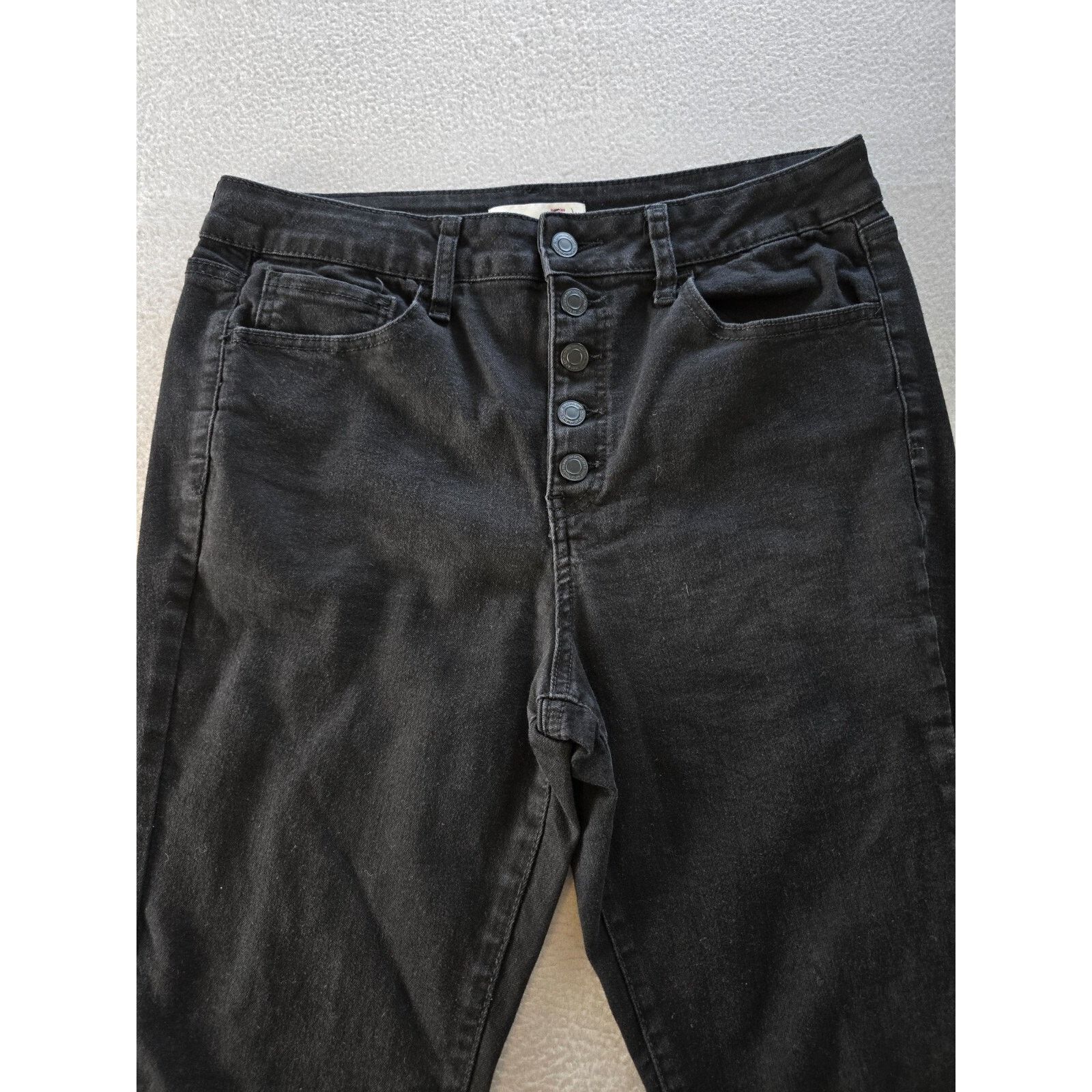 Other So Jeans Womens 15 Black Stretch Hish Rise Skinny Regular Size 32" / US 10 / IT 46 - 2 Thumbnail