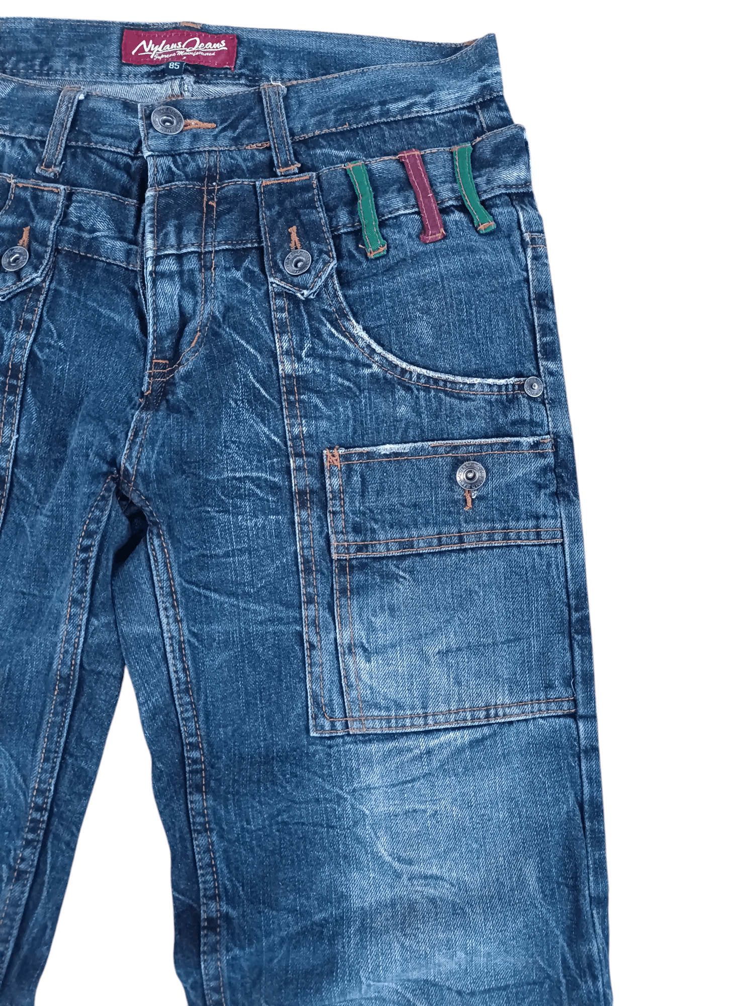 20471120 SICK DOUBLE WAIST Y2K NYLAUS BUSH PANT PUNK GRUNGE STYLE Size US 32 / EU 48 - 7 Thumbnail