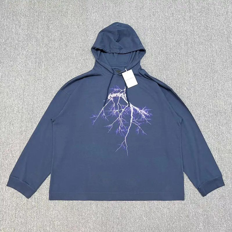 Givenchy Givenchy Blue Cotton Men's Hoodie 0089 Size US M / EU 48-50 / 2 - 1 Thumbnail