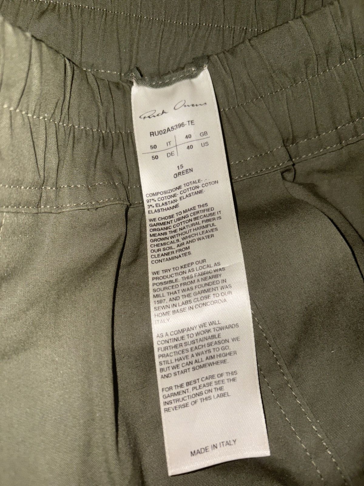 Rick Owens Rick Owens Green Mastodon Cargo Pants Size US 34 / EU 50 - 5 Thumbnail