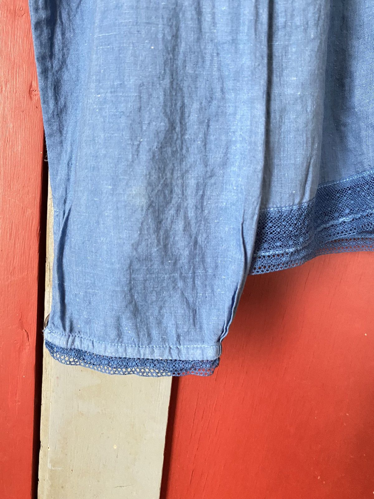 45rpm 45rpm Blue Indigo Embroidered Long-Sleeve Shirt Size XS / US 0-2 / IT 36-38 - 12 Thumbnail