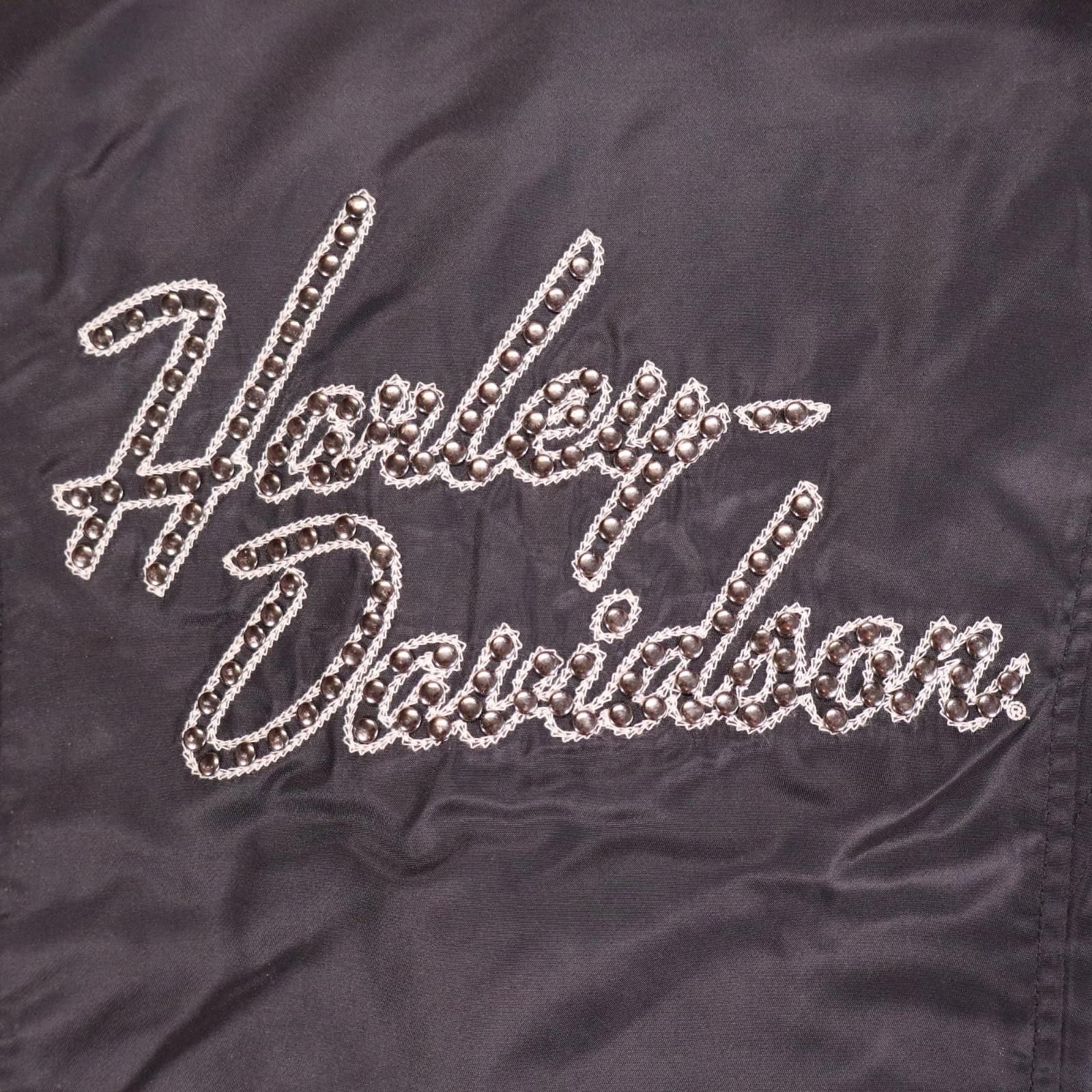 Other Harley Davidson Women Small Black Studded Fur collar Jacket Size ONE SIZE - 1 Thumbnail