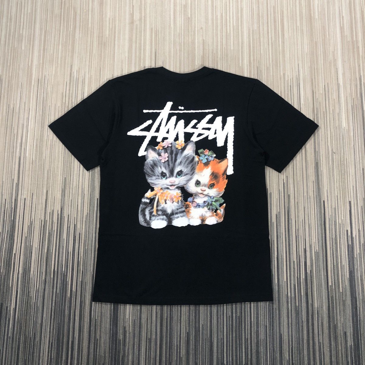 image of Stussy Kittens Tee in Black, Men's (Size XL)