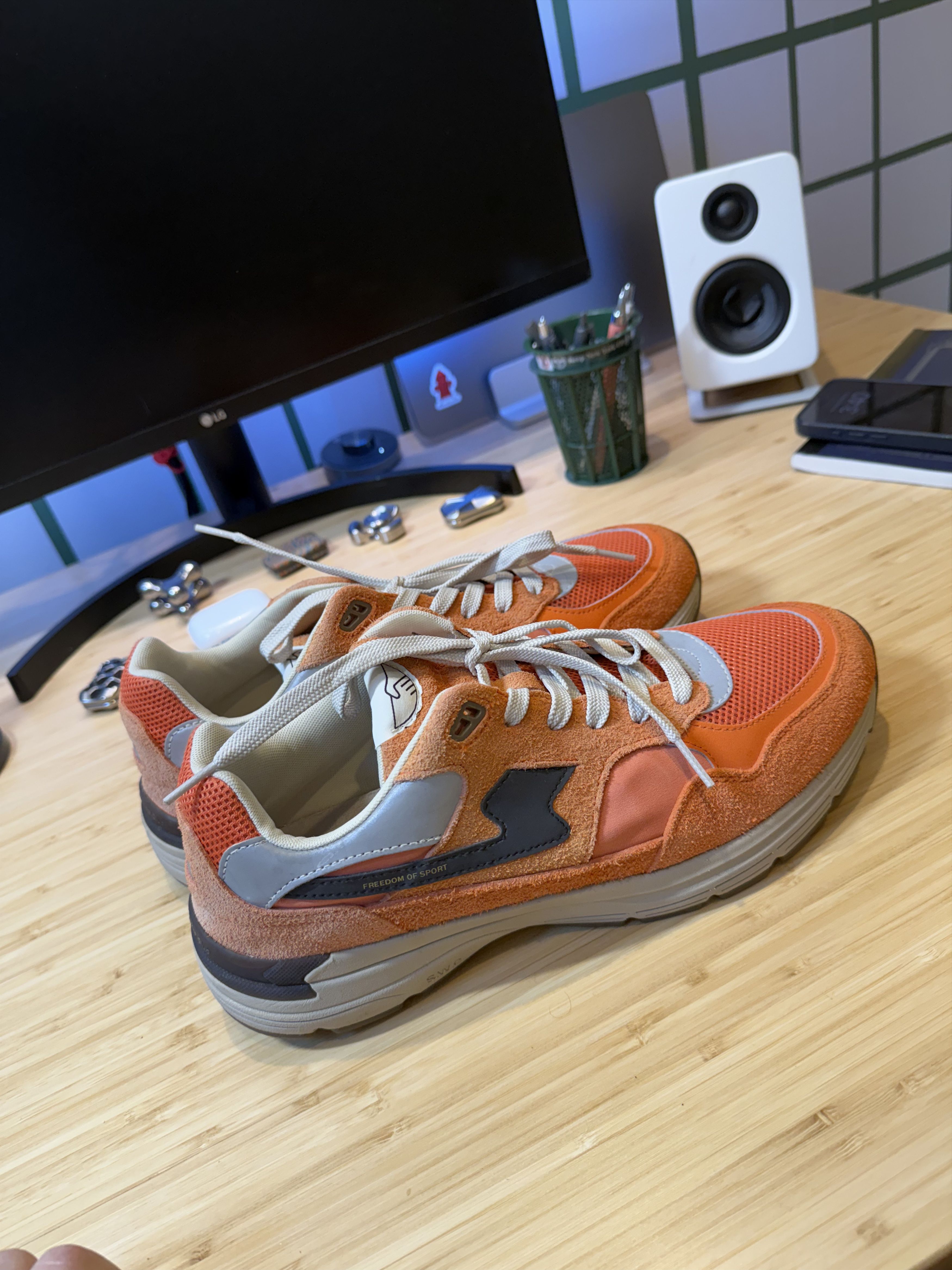 Stepney Workers Club SWC Orange Low Top EU46 but fit 12US Size US 13 / EU 46 - 5 Thumbnail