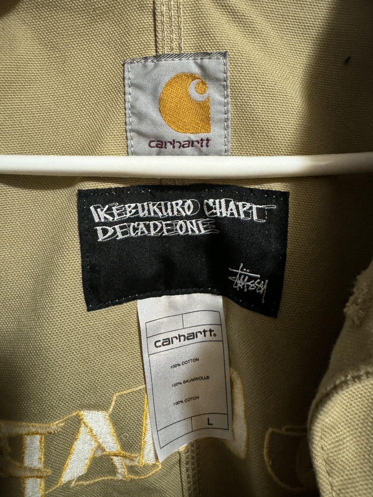 Carhartt × Stussy Stussy Carhartt Chore Jacket Tokyo 10th Anniversary Size US L / EU 52-54 / 3 - 3 Thumbnail