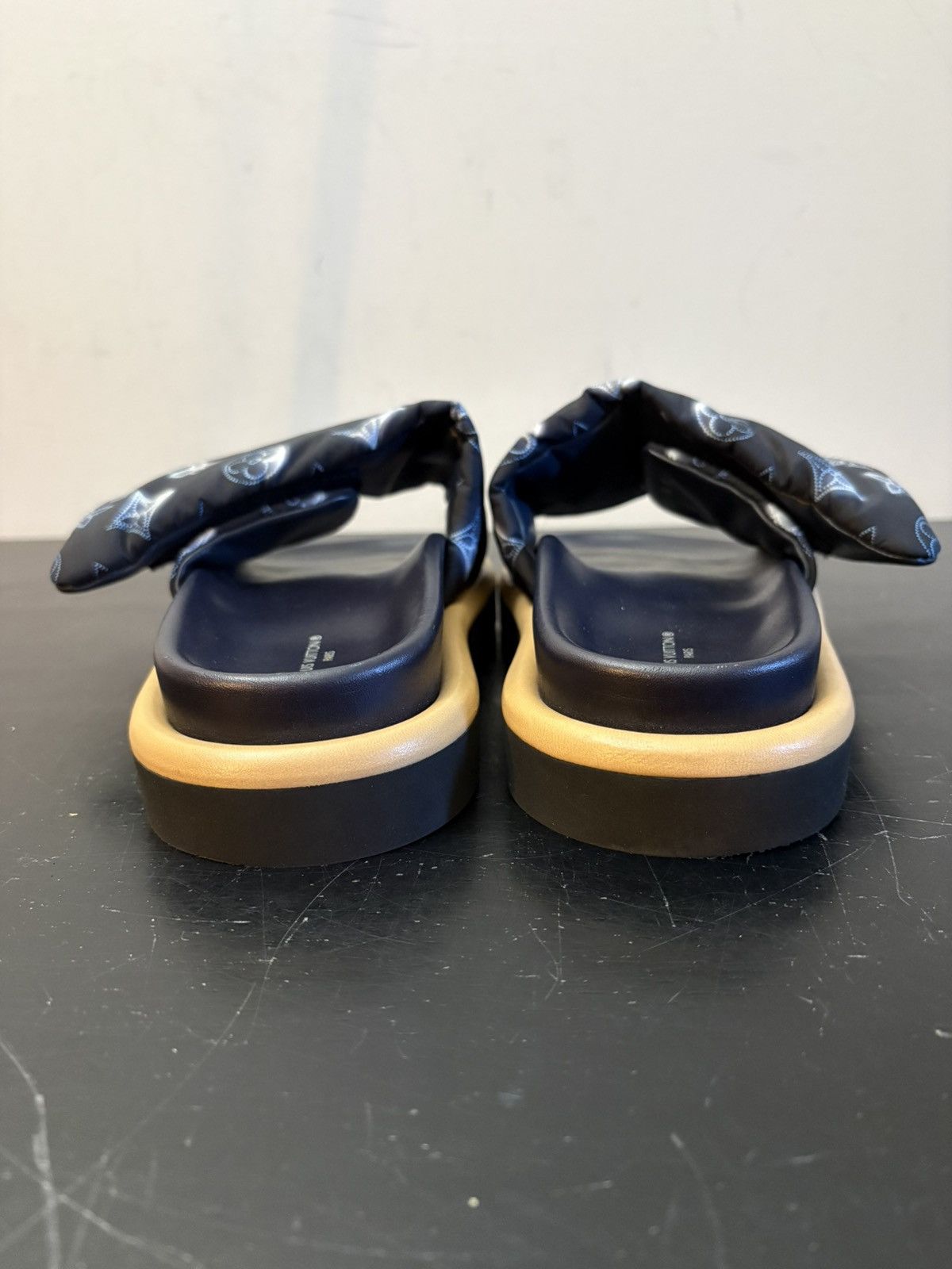 Louis Vuitton Louis Vuitton Pool Pillow Flat Comfort Mule Slide Navy Blue Size US 8 / IT 38 - 5 Thumbnail