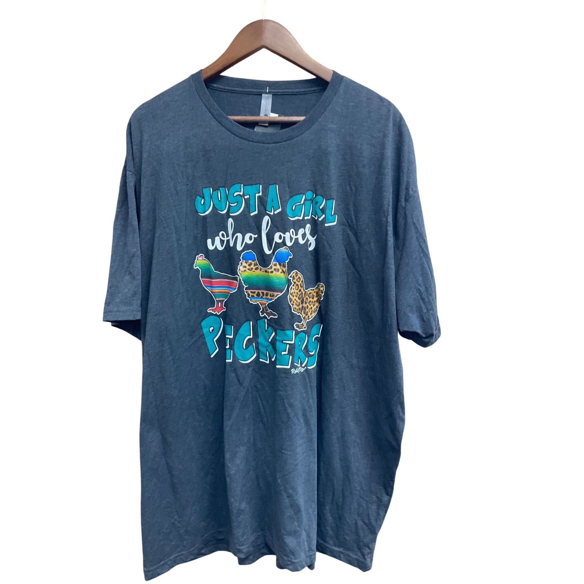Other Rebel Rose -Just a Girl who loves Peckers Short Sleeve Shirt Size 3XL / US 20-22 - 2 Thumbnail