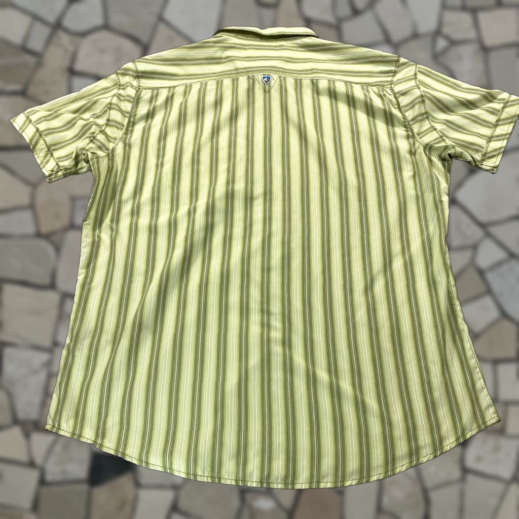 Vintage Kuhl Eluxur Shirt Mens L Green Striped Outdoor Hiking Casual Button Up Size US L / EU 52-54 / 3 - 1 Thumbnail
