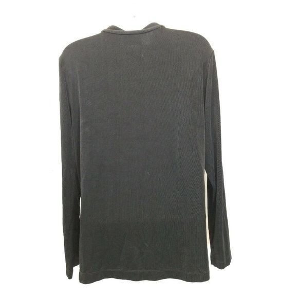 Other Chicos Travelers 2 Top Slinky Liquid Knit Black Keyhole Long Size L / US 10 / IT 46 - 4 Thumbnail