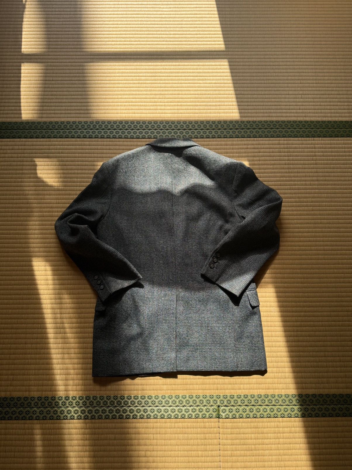 Other Vintage Japanese Serge Sports Jacket Kobe Blue Grey Check Size US L / EU 52-54 / 3 - 10 Thumbnail