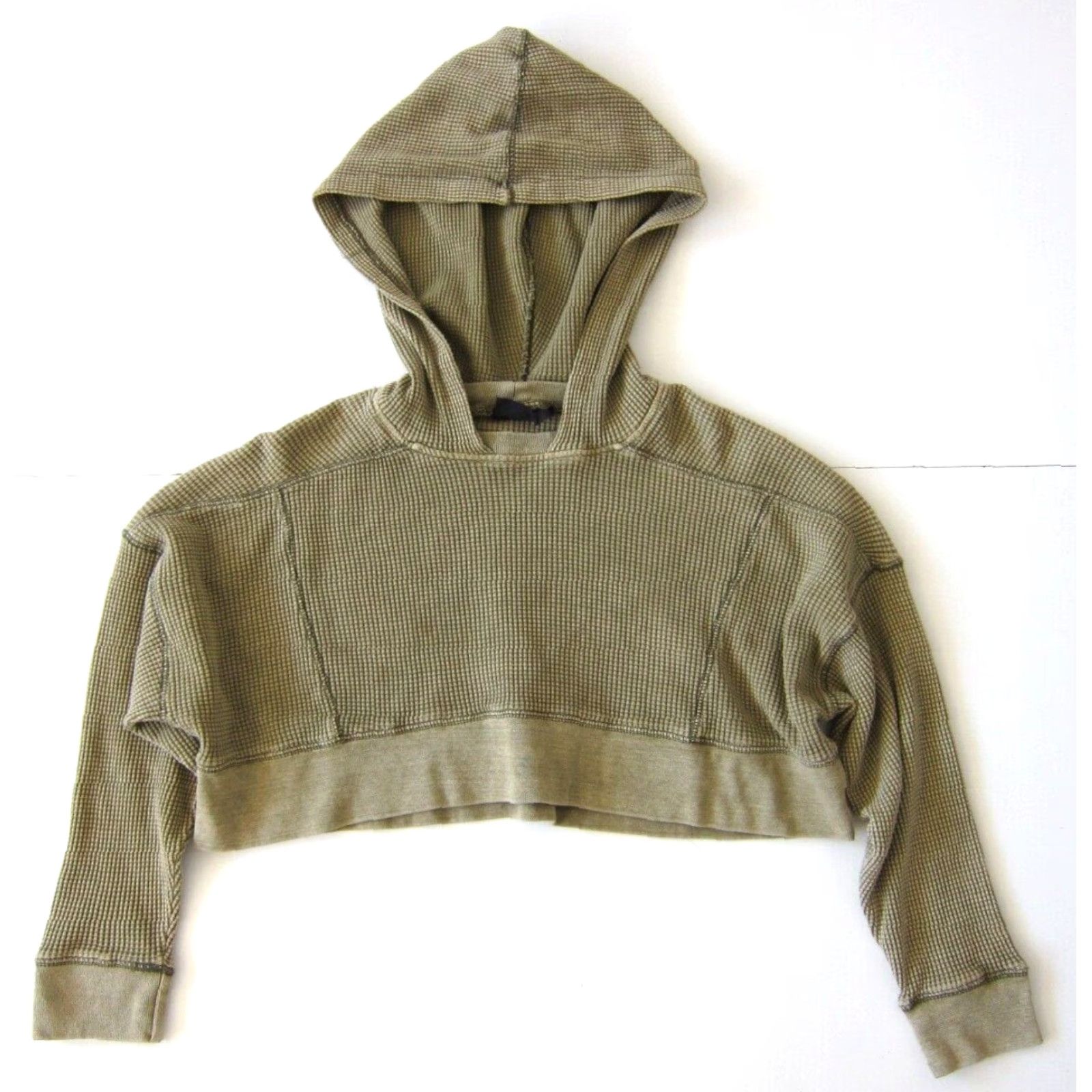 Vintage VINTAGE Out From Under Urban Outfitters 100% Cotton Ribbed Green Cropped Sweatshirt S Size S / US 4 / IT 40 - 8 Thumbnail