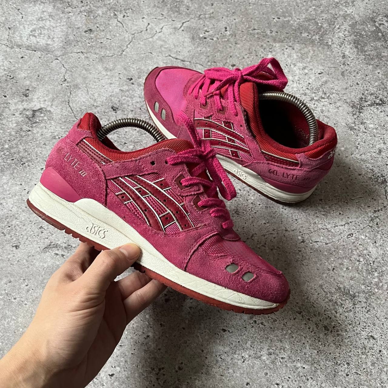 Asics Asics Gel Lyte 3 Pink Sports Running Sneakers Size US 7 / IT 37 - 1 Thumbnail