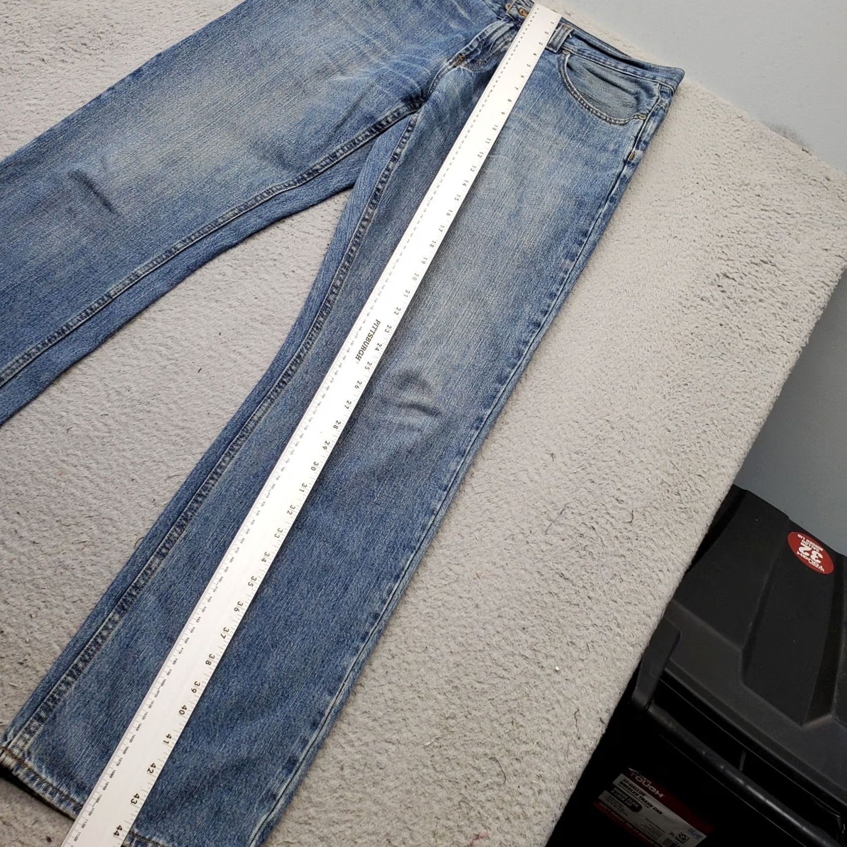 Denime Axist Jeans Mens 34x34 Blue Denim Regular Fit 5-Pocket Straight Leg Size US 34 / EU 50 - 3 Thumbnail