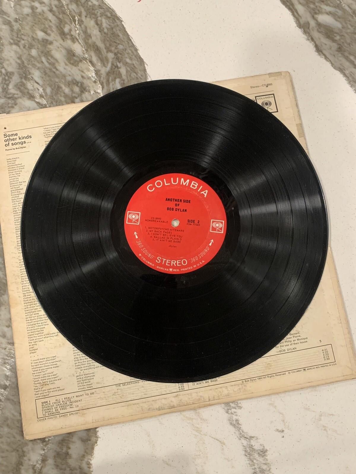 Designer Another Side Of Bob Dylan 1964 Columbia Mono LP Vinyl Record Size ONE SIZE - 4 Thumbnail