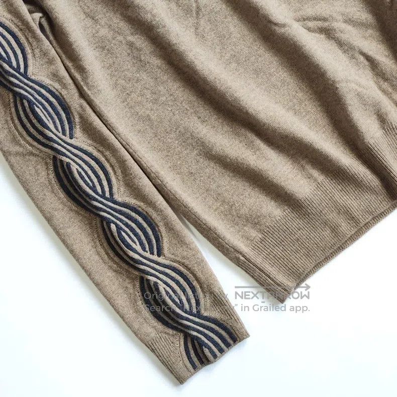 Hermes Hermes Khaki Arm Knit Jacquard Wool Sweater Size US M / EU 48-50 / 2 - 3 Thumbnail