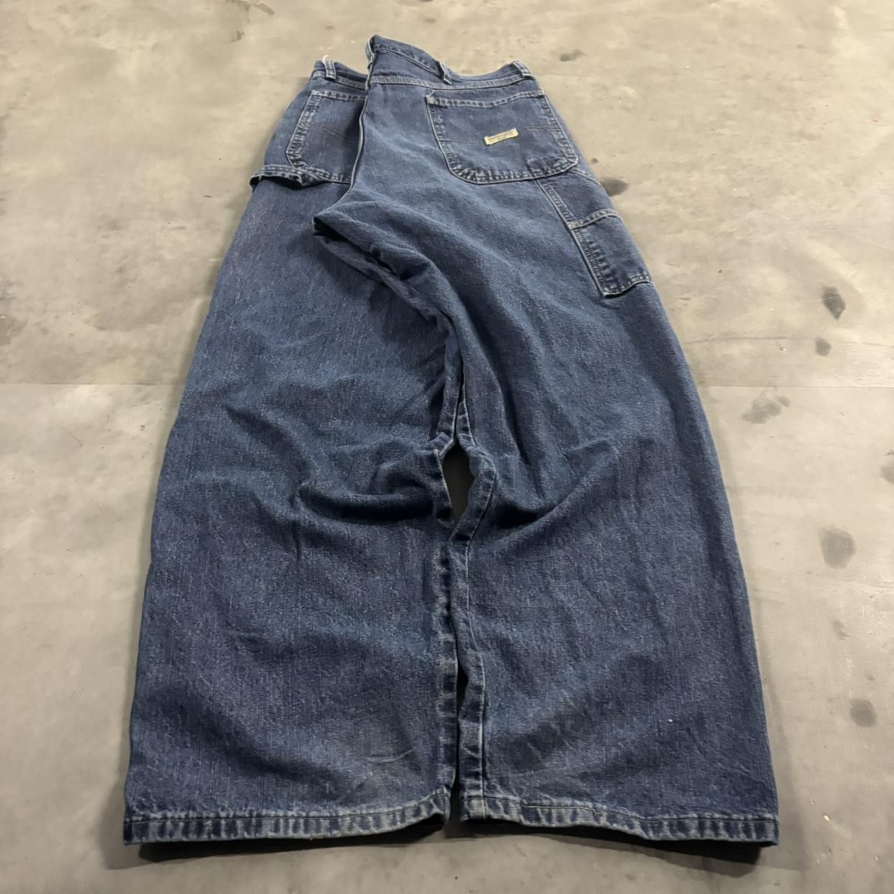 Vintage Crazy Vintage Y2K/2000s Baggy Dark Wash Skater Carpenter Denim Jeans! 38x32 Size US 38 / EU 54 - 4 Thumbnail