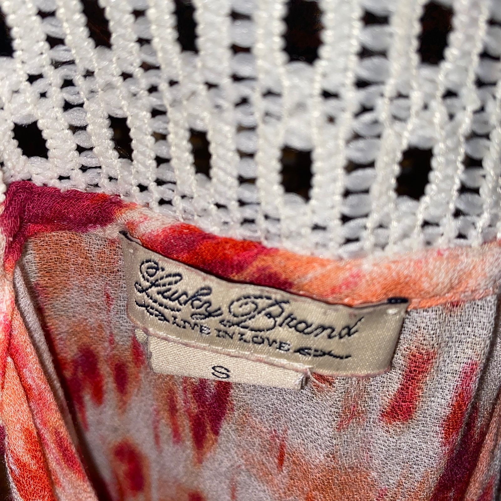 Lucky Brand Lucky Brand Ikat Crochet Back Racerback Tank Top Small Size S / US 4 / IT 40 - 5 Thumbnail