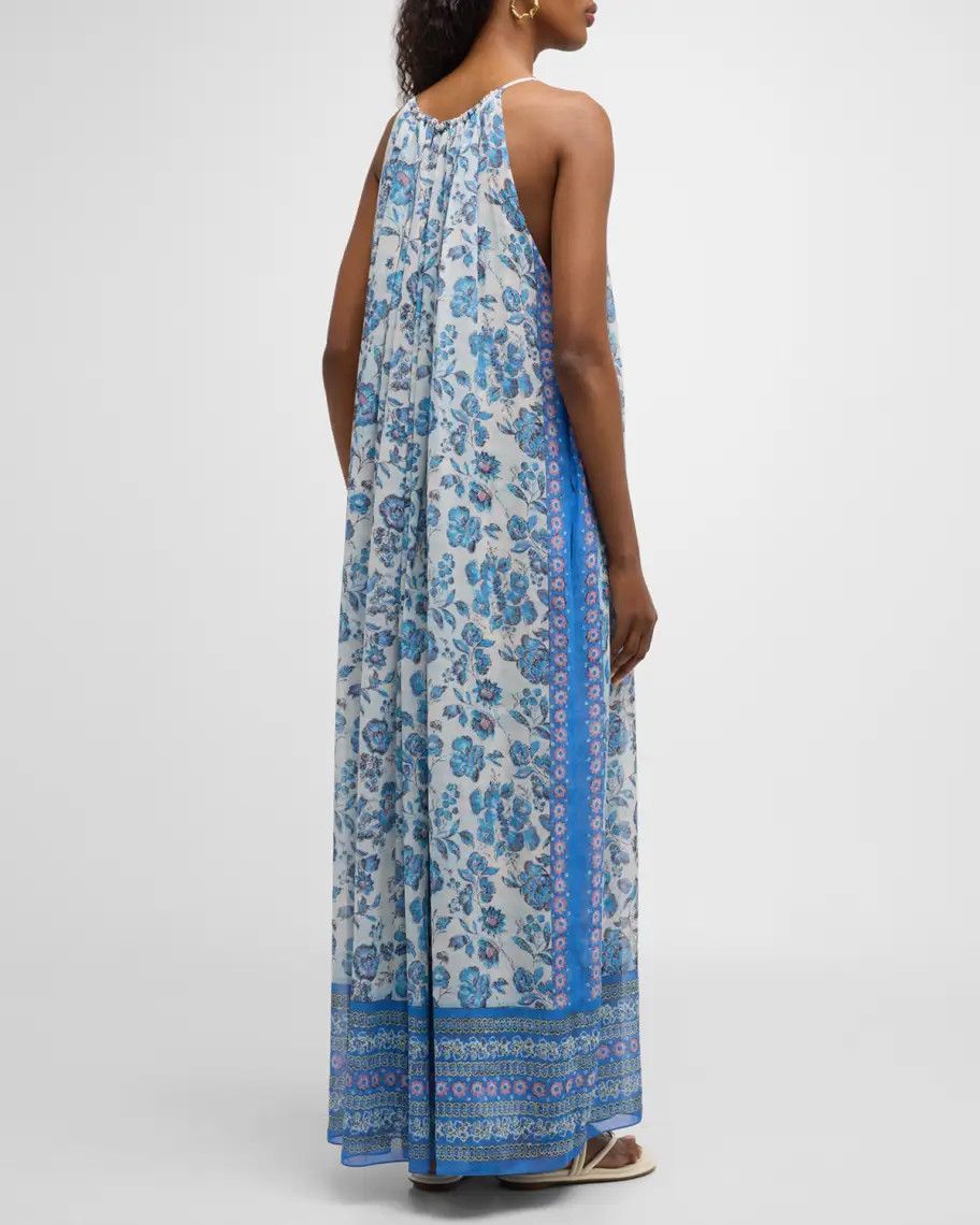 Loro Piana o1srvl11e0824 Christel Flower Maxi Dress in Multicolor Size M / US 6-8 / IT 42-44 - 4 Thumbnail