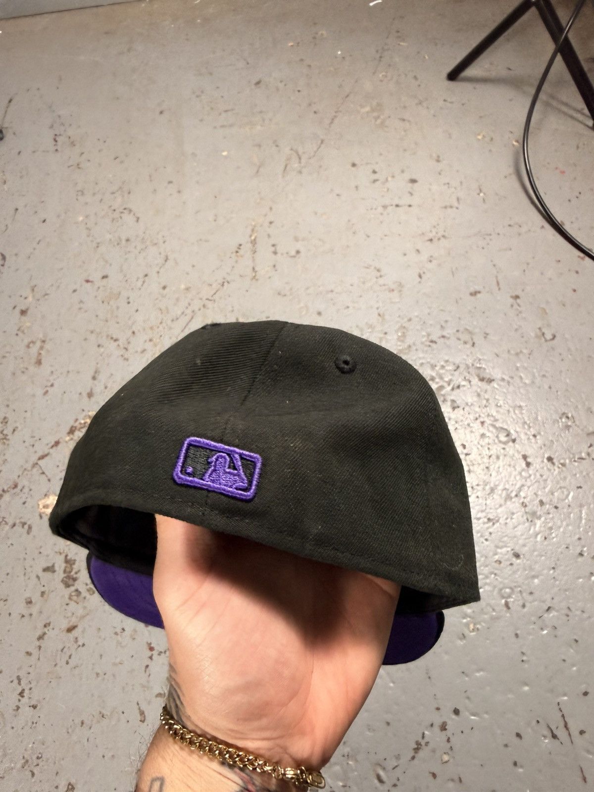 New Era Black and Purple Toronto Blue Jays Fitted Hat Size ONE SIZE - 3 Thumbnail