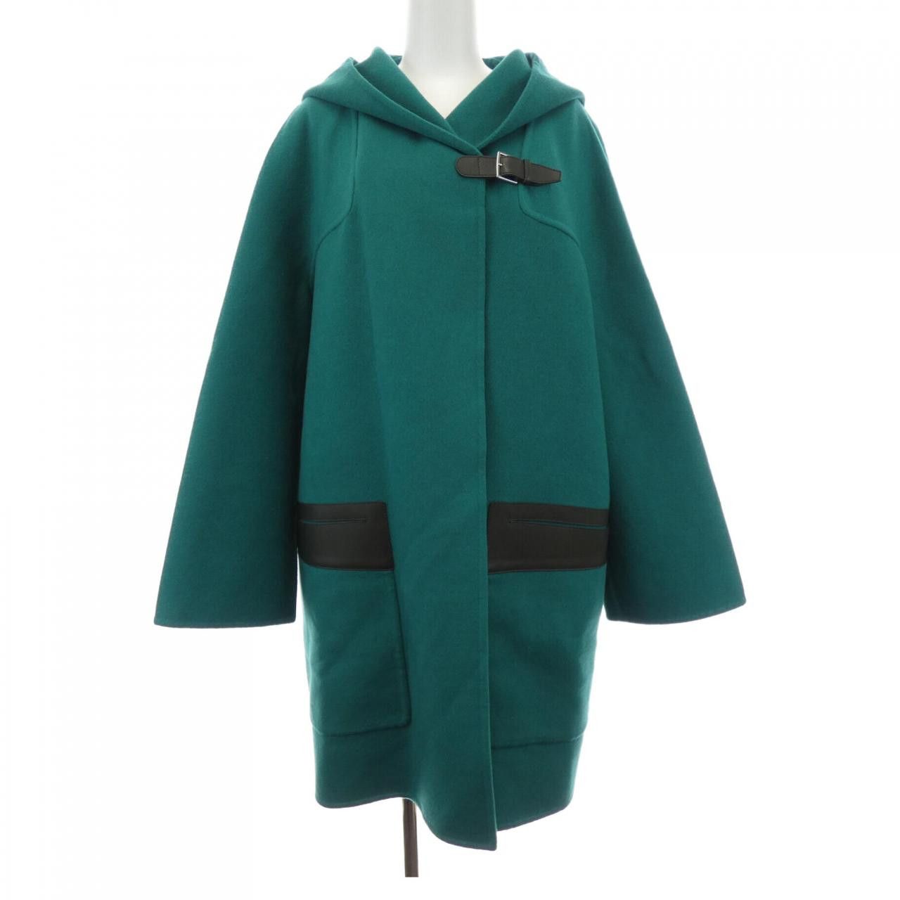 Hermes Hermes Hermes 4H0124DB Cashmere Coat Textile Outerwear DUTY FREE for USA Size ONE SIZE - 1 Thumbnail