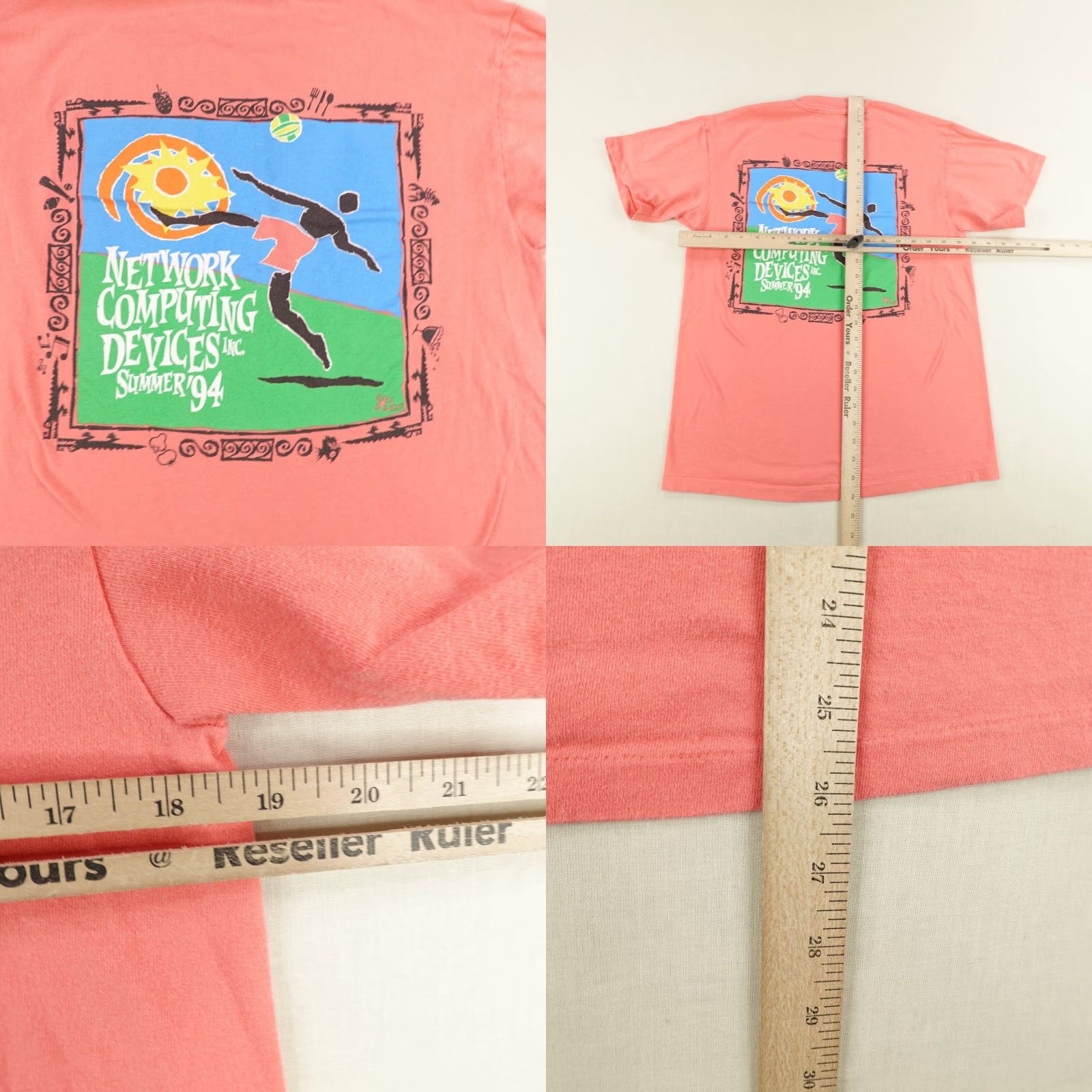 Hanes VINTAGE Hanes Men's T-Shirt Medium Pink 90s Technology Graphic Print Crew Neck Cotton Outdoor Size US M / EU 48-50 / 2 - 8 Thumbnail