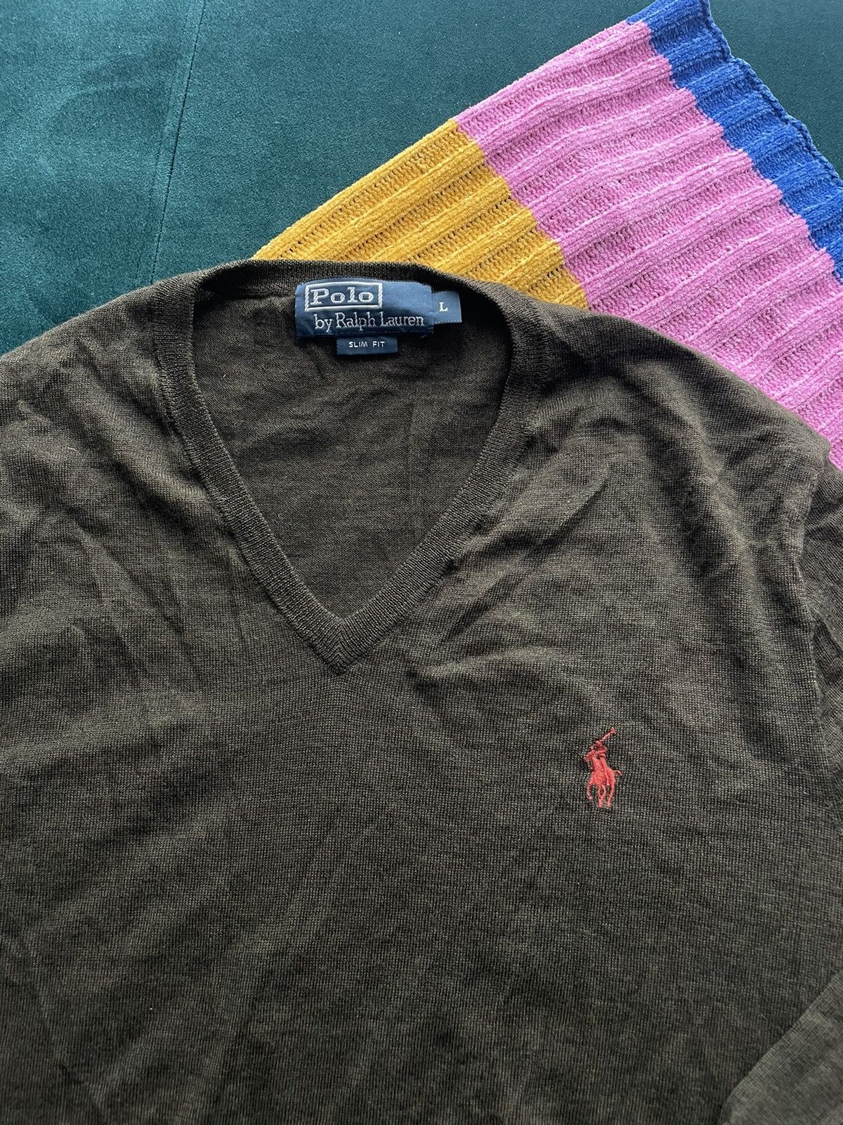 Polo Ralph Lauren Vintage Ralph Polo Lauren Sweater 100% Merino Wool Size L / US 10 / IT 46 - 2 Thumbnail