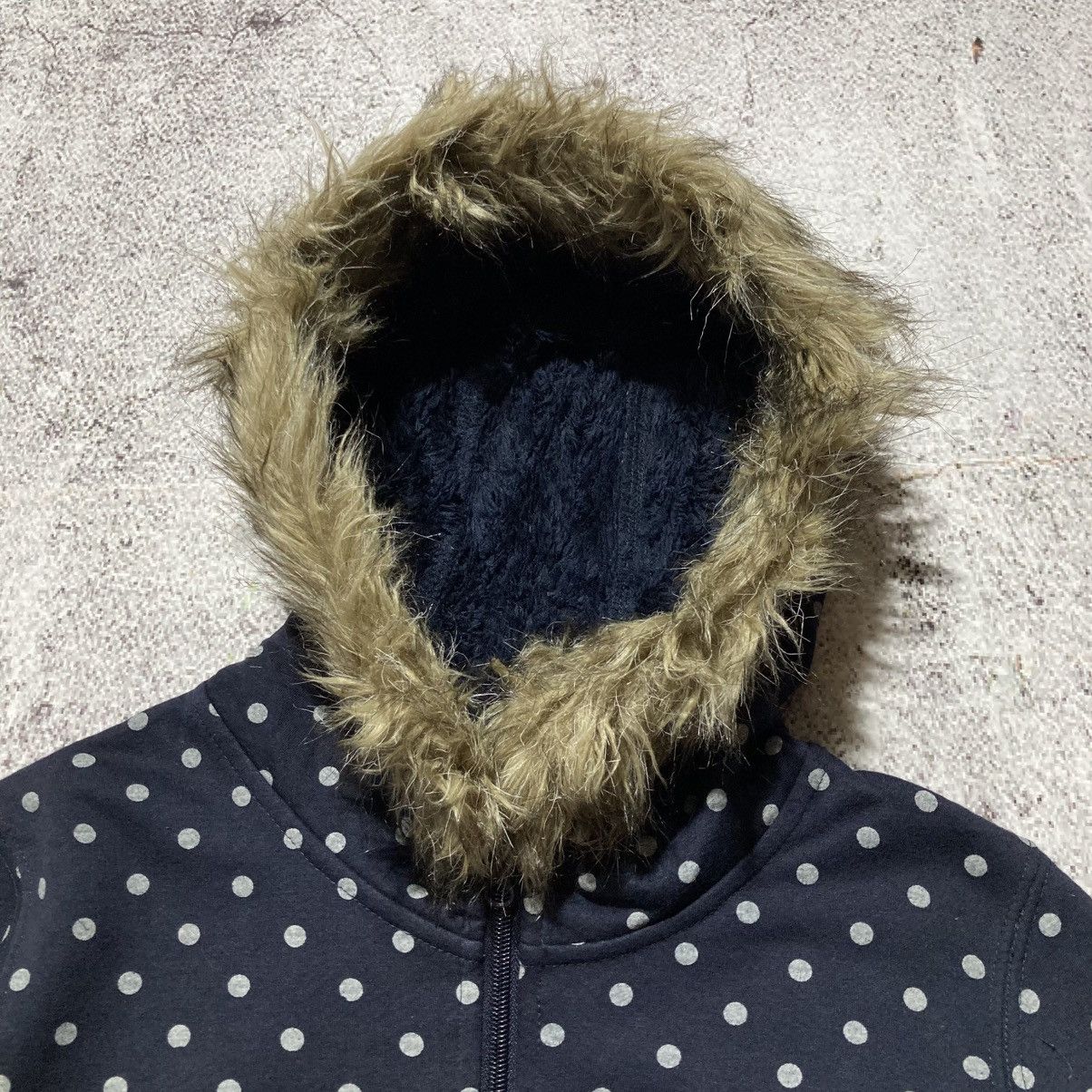 Japanese Brand 2000s GU Polkadot Motif Fur Ziphoodie Navy Lgb Ifsixwasnine Size US M / EU 48-50 / 2 - 4 Thumbnail