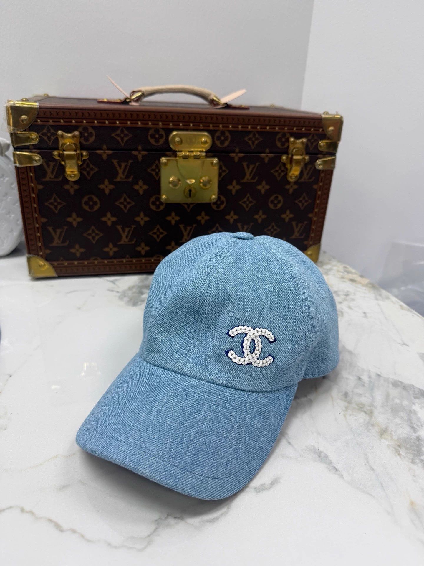 Chanel Chanel CC Denim Baseball Cap Adjustable Size ONE SIZE - 1 Thumbnail