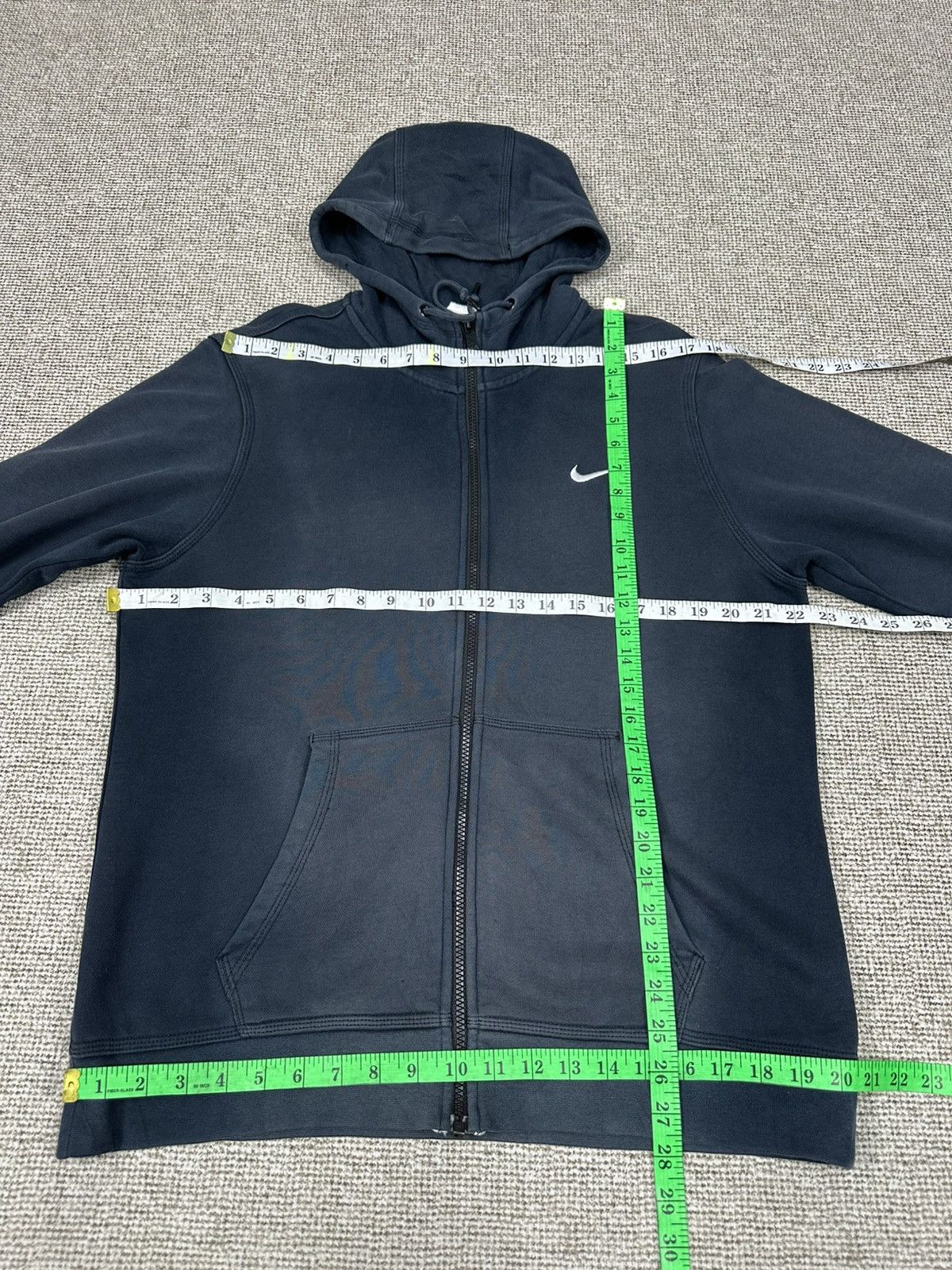 Nike Nike Small Swoosh Sun Faded Zipper Y2k Hoodie Z315 Size US L / EU 52-54 / 3 - 7 Thumbnail