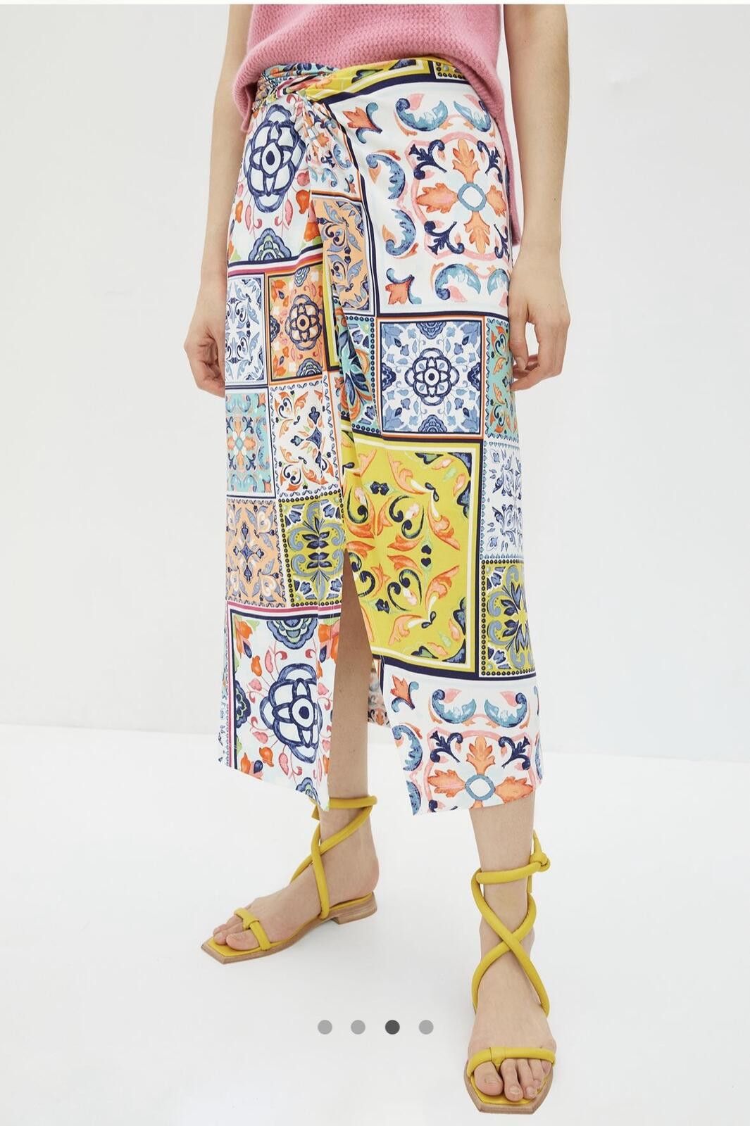 Other Anthropologie Patchwork Print Wrap Skirt XS Size 26" / US 2 / IT 38 - 2 Thumbnail