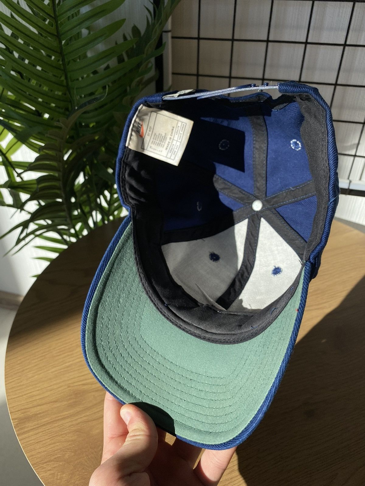 Nike × Vintage Nike Vintage 90’s Hat Navy Blue Logo Cap Rare Unisex OS Men Size ONE SIZE - 9 Thumbnail