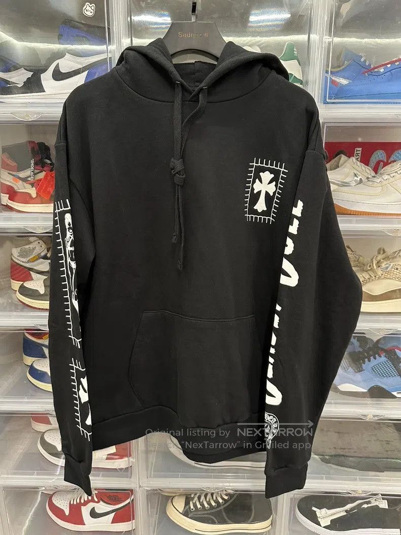 Chrome Hearts CHROME HEARTS Size L Beautiful girl horseshoe black hoodie Size L / US 10 / IT 46 - 1 Thumbnail