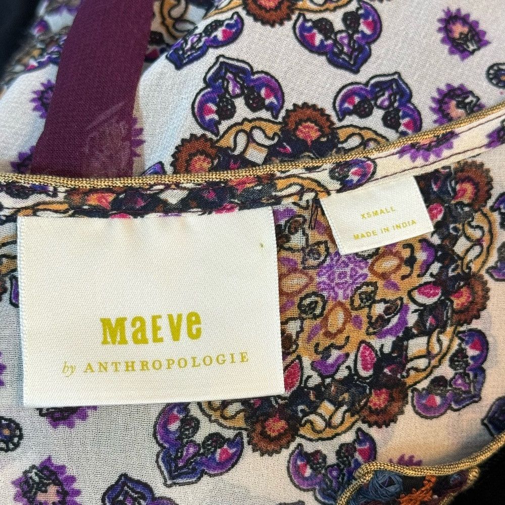 Anthropologie Anthropologie Maeve Quartier Latin Embroidered Patchwork Dr Size XS / US 0-2 / IT 36-38 - 5 Thumbnail