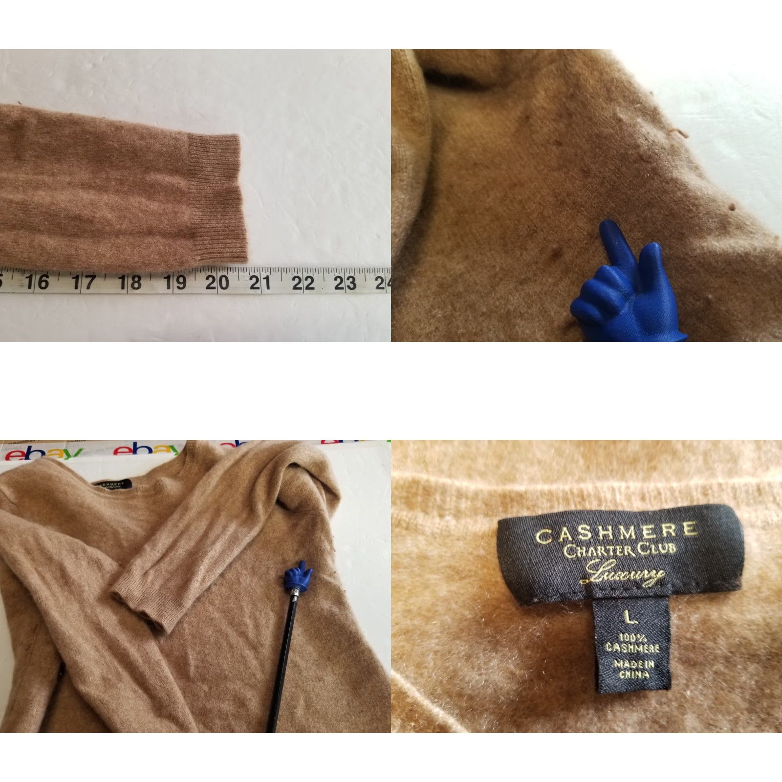 Charter Club VINTAGE Charter Club Sweater Women Crew Neck Casual Beige Cashmere Knit Pullover S-XS Large Tag Winter Mens? No. Size S / US 4 / IT 40 - 8 Thumbnail
