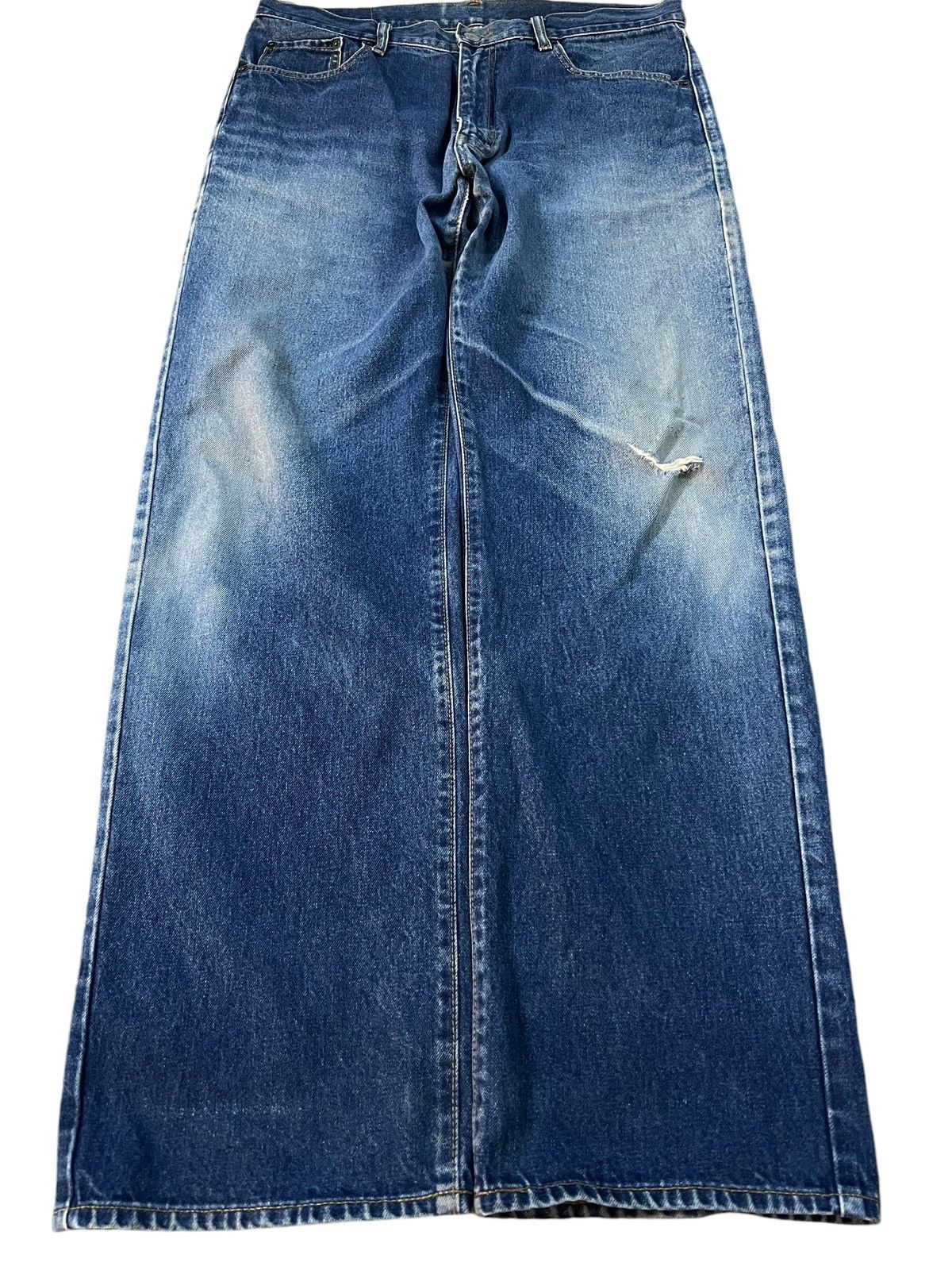 If Six Was Nine × Japanese Brand × Seditionaries 💥Baggy💥Unique Clothing Warehouse Distress Mud Wash Jeans Size US 33 - 1 Thumbnail