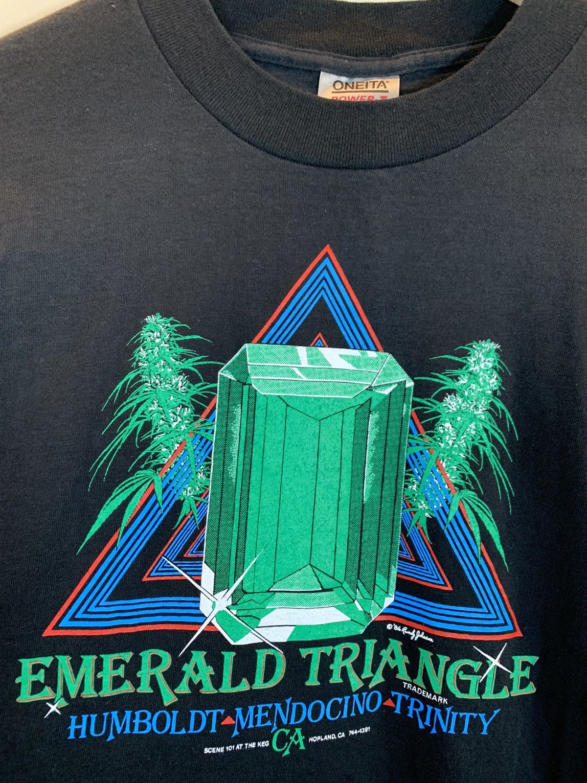 Vintage *RARE* Vintage 1986 Emerald Triangle Single Stitch T-Shirt L Size US L / EU 52-54 / 3 - 2 Thumbnail