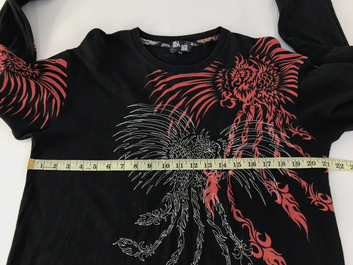 Japanese Brand × Vintage Vintage JapaneseBrand Embroidery Phoenix Long Sleeve S-Shirt Size US L / EU 52-54 / 3 - 12 Thumbnail