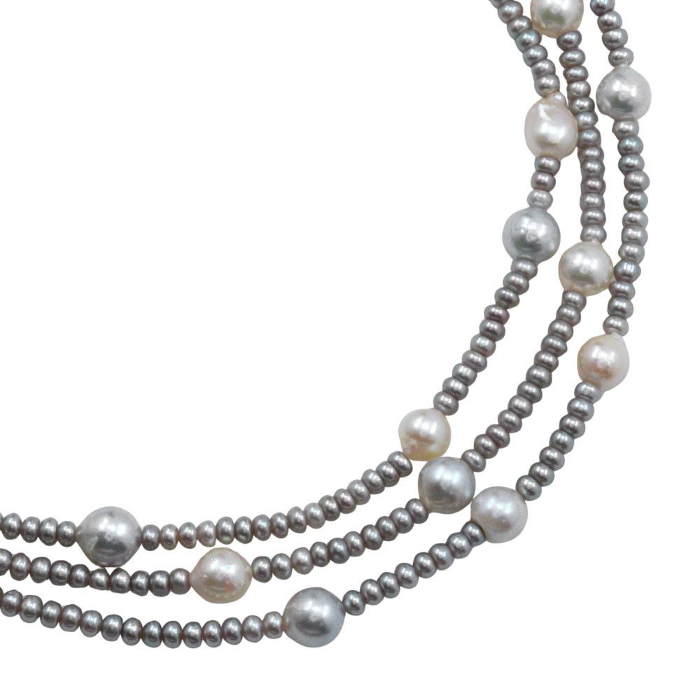 Other Other Baroque Baby Pearl Silver Pearl Necklace Metal Necklace DUTY FREE for USA Size ONE SIZE - 1 Thumbnail